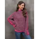 Casual Long Sleeves Loose Contrast Color Half Turtleneck Sweater Tops Casual Long Sleeves Loose Contrast Color Half Turtleneck Sweater Tops