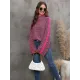 Casual Long Sleeves Loose Contrast Color Half Turtleneck Sweater Tops Casual Long Sleeves Loose Contrast Color Half Turtleneck Sweater Tops