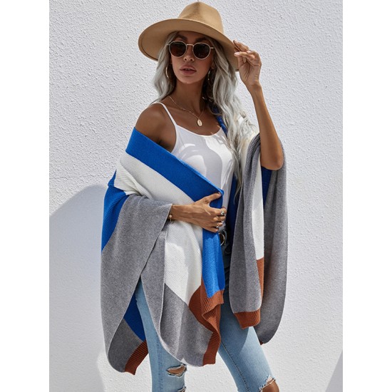 Original Creation Contrast Color Striped Sweater Tops Cardigan Coats Original Creation Contrast Color Striped Sweater Tops Cardigan Coats
