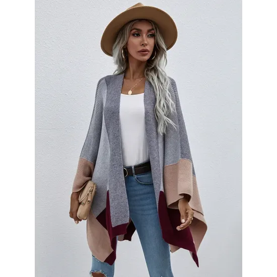 Original Creation Contrast Color Striped Sweater Tops Cardigan Coats Original Creation Contrast Color Striped Sweater Tops Cardigan Coats