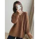 Casual Long Sleeves Loose Solid Color V-Neck Sweater Tops Casual Long Sleeves Loose Solid Color V-Neck Sweater Tops