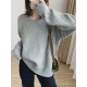 Casual Long Sleeves Loose Solid Color V-Neck Sweater Tops Casual Long Sleeves Loose Solid Color V-Neck Sweater Tops