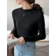 Simple Long Sleeves Skinny Solid Color High-Neck Pullovers Simple Long Sleeves Skinny Solid Color High-Neck Pullovers
