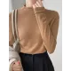 Simple Long Sleeves Skinny Solid Color High-Neck Pullovers Simple Long Sleeves Skinny Solid Color High-Neck Pullovers