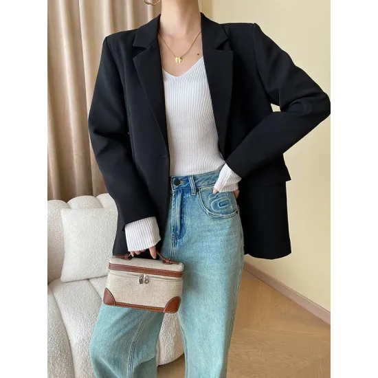 Solid Color Long Sleeves Skinny V-Neck Sweater Pullovers Knitwear Solid Color Long Sleeves Skinny V-Neck Sweater Pullovers Knitwear