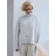 Casual Long Sleeves Loose Solid Color High-Neck Sweater Tops Casual Long Sleeves Loose Solid Color High-Neck Sweater Tops
