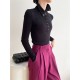 Casual Skinny Loose Solid Color Lapel Collar Pullovers Casual Skinny Loose Solid Color Lapel Collar Pullovers