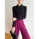 Casual Skinny Loose Solid Color Lapel Collar Pullovers Casual Skinny Loose Solid Color Lapel Collar Pullovers