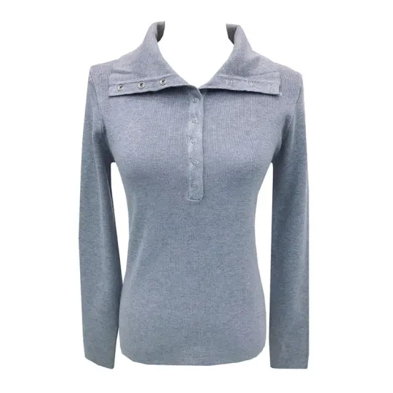 Casual Skinny Loose Solid Color Lapel Collar Pullovers Casual Skinny Loose Solid Color Lapel Collar Pullovers