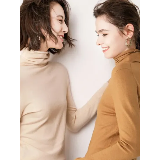 Casual Skinny Long Sleeves Solid Color Heaps Collar Sweater Tops Pullovers Casual Skinny Long Sleeves Solid Color Heaps Collar Sweater Tops Pullovers