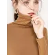 Casual Skinny Long Sleeves Solid Color Heaps Collar Sweater Tops Pullovers Casual Skinny Long Sleeves Solid Color Heaps Collar Sweater Tops Pullovers