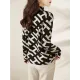 Original Skinny Long Sleeves Contrast Color Jacquard High-Neck Sweater Tops Original Skinny Long Sleeves Contrast Color Jacquard High-Neck Sweater Tops