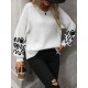 Hollow Long Sleeves Loose Round-Neck Sweater Tops Pullovers Knitwear Hollow Long Sleeves Loose Round-Neck Sweater Tops Pullovers Knitwear