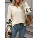 Hollow Long Sleeves Loose Round-Neck Sweater Tops Pullovers Knitwear Hollow Long Sleeves Loose Round-Neck Sweater Tops Pullovers Knitwear