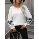 Hollow Long Sleeves Loose Round-Neck Sweater Tops Pullovers Knitwear Hollow Long Sleeves Loose Round-Neck Sweater Tops Pullovers Knitwear