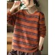 Artistic Retro Loose Long Sleeves Jacquard Round-Neck Sweater Tops Artistic Retro Loose Long Sleeves Jacquard Round-Neck Sweater Tops