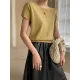 Stylish Loose Solid Color Boat Neck Knitwear Pullovers Tops Stylish Loose Solid Color Boat Neck Knitwear Pullovers Tops