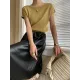 Stylish Loose Solid Color Boat Neck Knitwear Pullovers Tops Stylish Loose Solid Color Boat Neck Knitwear Pullovers Tops