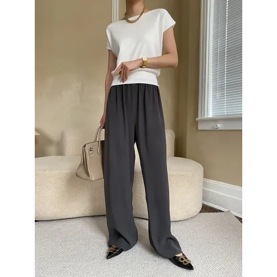 Stylish Loose Solid Color Boat Neck Knitwear Pullovers Tops Stylish Loose Solid Color Boat Neck Knitwear Pullovers Tops