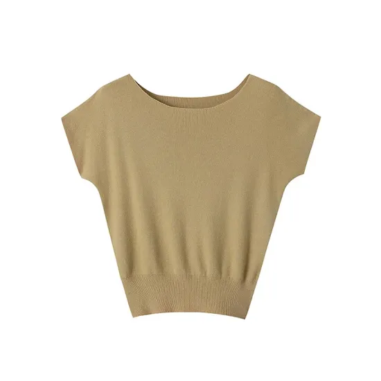 Stylish Loose Solid Color Boat Neck Knitwear Pullovers Tops Stylish Loose Solid Color Boat Neck Knitwear Pullovers Tops