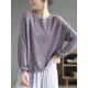 See-Through Solid Color Long Sleeves Loose Round-Neck Sweater Tops See-Through Solid Color Long Sleeves Loose Round-Neck Sweater Tops