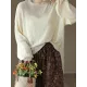 See-Through Solid Color Long Sleeves Loose Round-Neck Sweater Tops See-Through Solid Color Long Sleeves Loose Round-Neck Sweater Tops