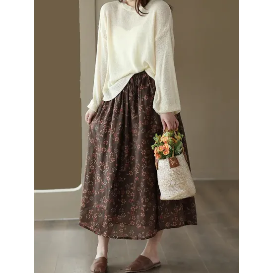 See-Through Solid Color Long Sleeves Loose Round-Neck Sweater Tops See-Through Solid Color Long Sleeves Loose Round-Neck Sweater Tops