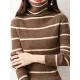 Urban Skinny Striped High-Neck Sweater Tops Urban Skinny Striped High-Neck Sweater Tops