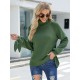 Loose Long Sleeves Solid Color High-Neck Sweater Tops Loose Long Sleeves Solid Color High-Neck Sweater Tops