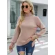 Loose Long Sleeves Solid Color High-Neck Sweater Tops Loose Long Sleeves Solid Color High-Neck Sweater Tops