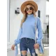 Loose Long Sleeves Solid Color High-Neck Sweater Tops Loose Long Sleeves Solid Color High-Neck Sweater Tops