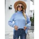 Loose Long Sleeves Solid Color High-Neck Sweater Tops Loose Long Sleeves Solid Color High-Neck Sweater Tops