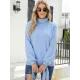 Loose Long Sleeves Solid Color High-Neck Sweater Tops Loose Long Sleeves Solid Color High-Neck Sweater Tops