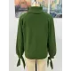 Loose Long Sleeves Solid Color High-Neck Sweater Tops Loose Long Sleeves Solid Color High-Neck Sweater Tops