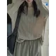 Solid Color Long Sleeves Loose V-Neck Sweater Tops Pullovers Solid Color Long Sleeves Loose V-Neck Sweater Tops Pullovers