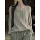 Solid Color Long Sleeves Loose V-Neck Sweater Tops Pullovers Solid Color Long Sleeves Loose V-Neck Sweater Tops Pullovers