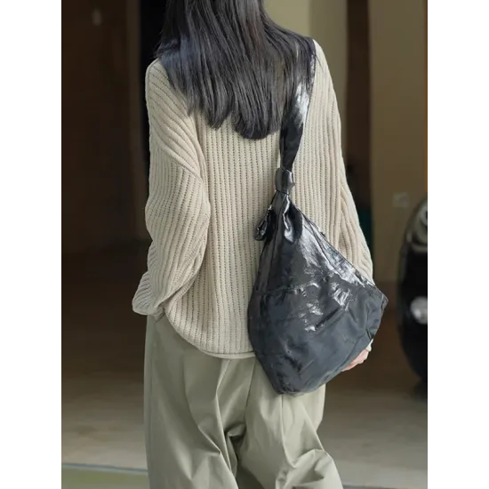 Solid Color Long Sleeves Loose V-Neck Sweater Tops Pullovers Solid Color Long Sleeves Loose V-Neck Sweater Tops Pullovers