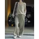 Solid Color Long Sleeves Loose V-Neck Sweater Tops Pullovers Solid Color Long Sleeves Loose V-Neck Sweater Tops Pullovers