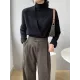 Asymmetric Solid Color Long Sleeves V-Neck Sweater Pullovers Knitwear Asymmetric Solid Color Long Sleeves V-Neck Sweater Pullovers Knitwear