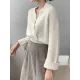 Asymmetric Solid Color Long Sleeves V-Neck Sweater Pullovers Knitwear Asymmetric Solid Color Long Sleeves V-Neck Sweater Pullovers Knitwear