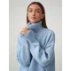 Casual Long Sleeves Loose Solid Color High-Neck Sweater Tops Casual Long Sleeves Loose Solid Color High-Neck Sweater Tops