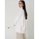 Casual Long Sleeves Loose Solid Color High-Neck Sweater Tops Casual Long Sleeves Loose Solid Color High-Neck Sweater Tops