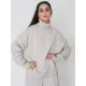 Casual Long Sleeves Loose Solid Color High-Neck Sweater Tops Casual Long Sleeves Loose Solid Color High-Neck Sweater Tops