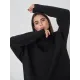 Casual Long Sleeves Loose Solid Color High-Neck Sweater Tops Casual Long Sleeves Loose Solid Color High-Neck Sweater Tops