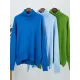 Casual Long Sleeves Loose Solid Color High-Neck Sweater Tops Casual Long Sleeves Loose Solid Color High-Neck Sweater Tops