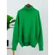 Casual Long Sleeves Loose Solid Color High-Neck Sweater Tops Casual Long Sleeves Loose Solid Color High-Neck Sweater Tops