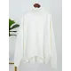 Casual Long Sleeves Loose Solid Color High-Neck Sweater Tops Casual Long Sleeves Loose Solid Color High-Neck Sweater Tops