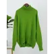 Casual Long Sleeves Loose Solid Color High-Neck Sweater Tops Casual Long Sleeves Loose Solid Color High-Neck Sweater Tops