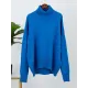 Casual Long Sleeves Loose Solid Color High-Neck Sweater Tops Casual Long Sleeves Loose Solid Color High-Neck Sweater Tops