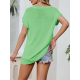 Solid Color Batwing Sleeves Loose V-Neck Pullovers Solid Color Batwing Sleeves Loose V-Neck Pullovers